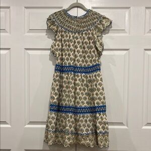 Elizabeth James The Label Karma Dress Eyelet Smocked Cotton Womens Size Medium